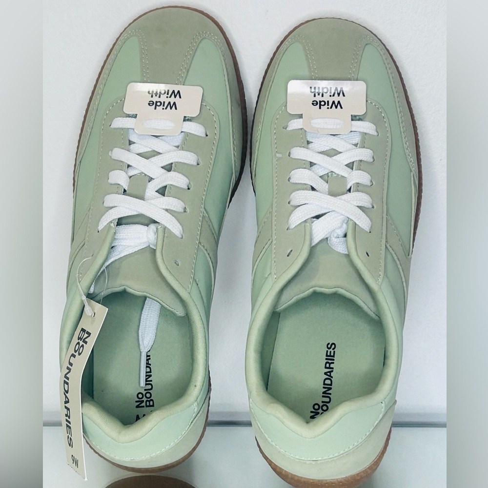 Mint Green Women's Sneakers - Picture 3 of 7
